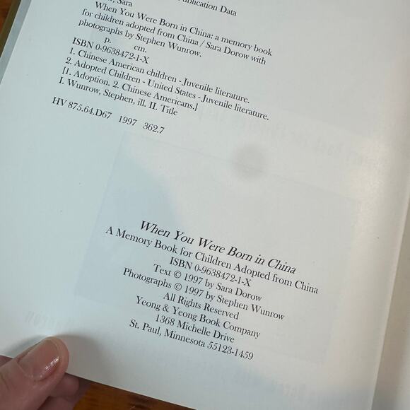 Vintage 1997 When You Were Born In China (Adoption Story) Hardcover Book - Picture 3 of 12